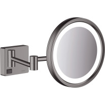 Hansgrohe Rasierspiegel AddStoris brushed black chrom mit LED Licht 41790340