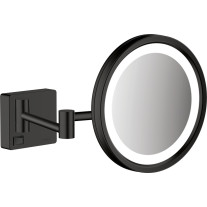 Hansgrohe Rasierspiegel AddStoris mattschwarz mit LED Licht 41790670