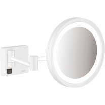 Hansgrohe Rasierspiegel AddStoris mattweiss mit LED Licht 41790700
