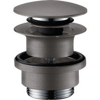 Hansgrohe Ablaufgarnitur Push-Open für Waschtisch- und Bidetmischer, Brushed Black Chrome 50100340