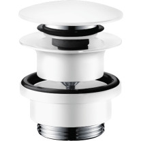 Hansgrohe Ablaufgarnitur Push-Open für Waschtisch- und Bidetmischer, Mattweiß 50100700