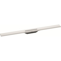 Hansgrohe RainDrain Flex Duschrinne 1000mm kürzbar, Fertigset für Wandmontage weiß matt 56053700