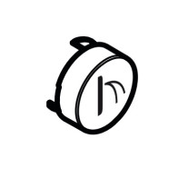 Hansgrohe Druckknopf Symbol Schwallbrause weiss 92574450