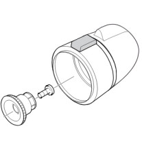 Hansgrohe Absperrgriff Ecostat 5001 Brause chrom/gold optik 95045090