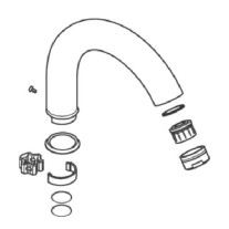 Hansgrohe Auslauf Axor Carlton Zweigriff Waschtischarmatur edelmessing 96051840