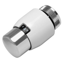 Resideo Thermostatregler Thera-200 Design, mit eingebautem Fühler, weiß/chrom, ohne Nullstellung, Flüssigkeitselement T4021