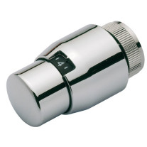 Resideo Thermostatregler Thera-200 Design, mit eingebautem Fühler, chrom/chrom, ohne Nullstellung, Flüssigkeitselement T4221