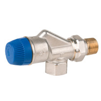 Resideo Thermostatventil Kombi-TRV, R 3/8, axial, mit integriertem Differenzdruckregler V2100API10