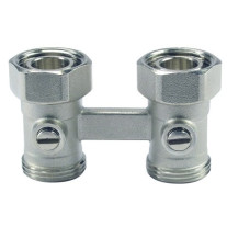 Resideo Hahnblock Verafix-VKE, Durchgang, Innengewinde 3/4'' V2495DX020
