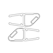 HSK Magnetprofil 45° für 8mm Glas Transparent, Höhe 2.010mm E100055-180-8