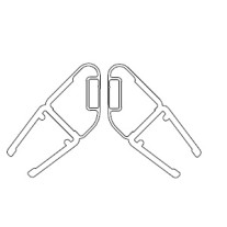 HSK Magnetprofil 90° Transparent, Höhe 2.010mm E100055-90-8