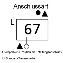 Arbonia Mehrpreis zu Heizwand für Anschlussart 67 - Links unten