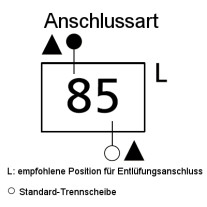 Arbonia Mehrpreis zu Heizwand für Anschlussart 85 - Rechts unten