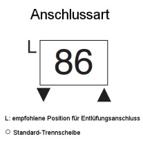 Arbonia Mehrpreis zu Heizwand für Anschlussart 86 - Rechts unten