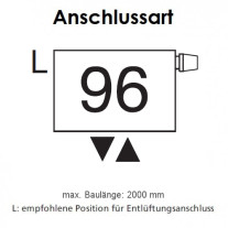 Arbonia Mehrpreis zu Heizwand Einbauventil Anschlussart 96, Ventil oben, Klemm