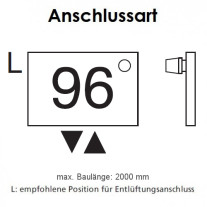 Arbonia Mehrpreis zu Heizwand Einbauventil Anschlussart 98, Ventil front, Klemm