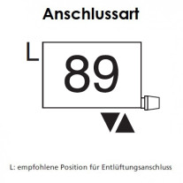 Arbonia Mehrpreis zu Heizwand Einbauventil Anschlussart 89, Ventil unten, M30x1,5