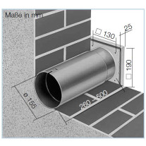 Helios Wandeinbausatz WES 150 # 00537 für UP-Einbau, von 260 bis 500 mm