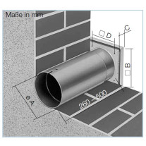 Helios Wandeinbausatz WES  90/100 # 00717 für UP-Einbau, von 260 bis 500 mm
