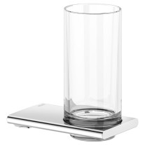 Keuco Glashalter Edition 400, komplett mit Echtkristall-Glas, verchromt 11550019000