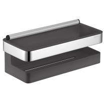 Keuco Duschkorb Collection Moll 3-teilig, mit Glasabzieher, verchromt/anthr 12759010001