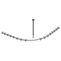 Keuco Brausevorhangstangen Set Plan für Dusche 90x90, verchromt 14938010900