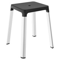 Keuco Bad Hocker AXESS silber-eloxiert/schwarz 35082170037