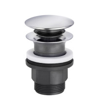 Kludi PUSH-OPEN Ablaufgarnitur G 1 1/4 für Waschtisch mit Überlauf chrom 1042605-00