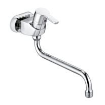 Kludi Logo Neo Spültisch-Wand-Einhandmischer 276mm chrom, Stichmaß 45mm 379140575