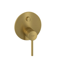 Kludi BOZZ UP-Wannenfüll-/Brause Einhandmischer Push Set mit Funktionseinheit brushed gold 38759N076