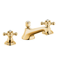 Kludi 1926 Waschtischarmatur Ablaufgarnitur Ausladung 125mm Dreiloch vergoldet 510464520