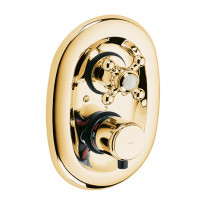 Kludi 1926 UP-Thermostatarmatur Feinbau-Set Absperrventil vergoldet 517204520