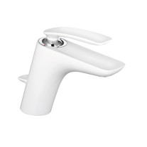 Kludi Balance Waschtisch-Einhandmischer 126mm mit Ablaufgarnitur, DN10, weiß/chrom 520239175