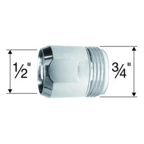 Neoperl Reduziernippel ADIA Messing verchromt, IG 1/2'' x AG 3/4'' 33431446