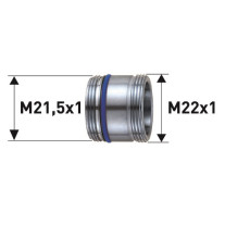Neoperl Reduktion Messing verchromt, CACHE JR M21.5x1 x M22x1 50505194