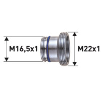 Neoperl Reduktion Messing verchromt, CACHE TT M16.5x1 x M22x1 50505394
