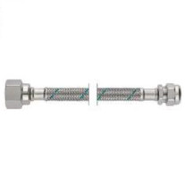 Neoperl NEOFLEX Panzerschlauch DN8 mit VS IG x Quetschverschraubung, 1/2'' x 10mm 12cm 63417012