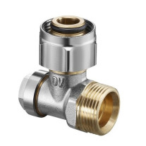 Oventrop Absperrwinkelverschraubung Combi 3 ''Multiflex F'', 3/4''ÜM x 3/4''AG 1016569