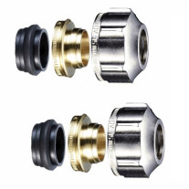 Oventrop Klemmringverschraubung ''Ofix CEP'' 10mm für AG3/4, 2fach, für Cu-, Präzisions- und Edelstahlrohr 1016840
