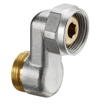 Oventrop S-Anschlussverschraubung 3/4''AG x 3/4'' Überwurfmutter, Messing, vernickelt 1019205