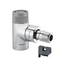 Oventrop Thermostatventil ''EQ'' DN15, Eck, verchromt, mit ''Q-Tech'' 1163552