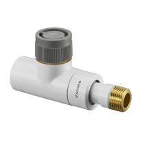 Oventrop Thermostatventil ''EQ'' DN15, Durchgang, weiß, mit ''Q-Tech'' 1163662