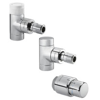 Oventrop Anschluss-Set''Baureihe E/UniSH'' DN15, Eckform, verchromt 1164052