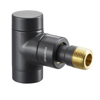 Oventrop Heizkörper-Verschraubung ''Combi E'' DN15, 1/2'', PN10, Eck, anthrazit 1166032