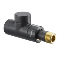 Oventrop Rücklauf Verschraubung ''Combi E'' DN15, 1/2'', PN10, Durchgang, anthrazit 1167032