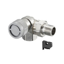 Oventrop Thermostatventil ''AQ'' DN15, Winkeleck links, mit ''Q-Tech'' 1183362