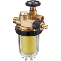Oventrop Heizölfilter-Rücklaufzuführung ''Oilpur E A R'' DN10, IG/AG, Entlüftung, Nickel 2122403