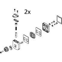 Kermi Set Bandung oben für Gleittür 2-teilig mit Festfeld (AT D2D) Eckeinstieg 2-teilig (Gleittüren) (AT C2D) 2533992