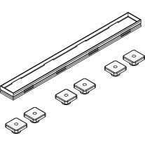 Kermi BC Abdeckung Rinne Befliessbar für LINE Boards, grau Länge 900mm (mit 6 Schrauben) 6033521