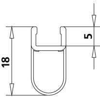 Kermi Dichtleiste für Pendeltür 1-flügelig (RA 1TR/L) 6034392